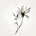 Graceful Surrealism: Translucent Overlapping Flower In Digital Painting Style