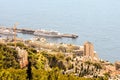 Aerial view of Menton town in French Riviera