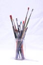 Old Dirty Used Paintbrushes Royalty Free Stock Photo