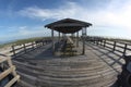 Photo of pier area at beach. Royalty Free Stock Photo