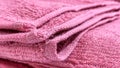 Photo pile of colorful towel cloth texture