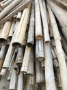 Photo of a pile of dried bamboo