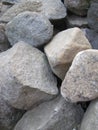 Photo of a pile of gray stone construction material