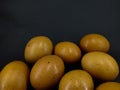 Stack of raw eggs - stock photo Royalty Free Stock Photo