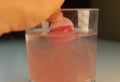 Electrolyte tab dissolving in water