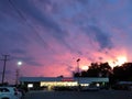 Pink Sunset at the Safeway Grocery Store in Virginia