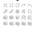 Photo Pixel Perfect Well-crafted Vector Thin Line Icons