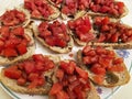 Plate of Bruschetta Italian Food Appetizer