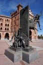 Plaza de Toros Bullfighters Sculpture in Madrid Spain Royalty Free Stock Photo