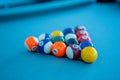 Photo of pool or billiard balls racked for a game Royalty Free Stock Photo