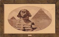 Photo postcard of The Sphinx and Great Pyramids of Giza, Egypt 1900s Royalty Free Stock Photo