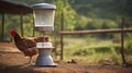 A Photo of a Poultry Feeder and Waterer