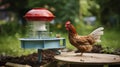 A Photo of a Poultry Feeder and Waterer