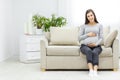 Photo of pregnant woman hugging her stomach Royalty Free Stock Photo