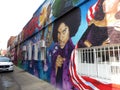 Pretty Mural at Ben`s Chili Bowl Restaurant