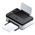 Photo printer icon, isometric style Royalty Free Stock Photo