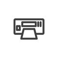 Photo printer line icon