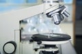 Photo of a professional ocular laboratory microscope Royalty Free Stock Photo