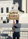 Supreme Farce at the Supreme Court Protester in Washington DC Royalty Free Stock Photo