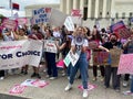 Big Crowd of Protesters With a Variety of Signs at the Supreme Court in Washington DC