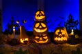 Photo pumpkins for Halloween. All Saints` Day. Royalty Free Stock Photo