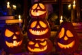 Photo pumpkins for Halloween. All Saints` Day. Royalty Free Stock Photo