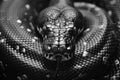 Photo of python skin in black and white, high quality, high resolution Royalty Free Stock Photo