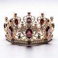 Photo of the queen\'s crown isolated on a plain background. Royalty Free Stock Photo