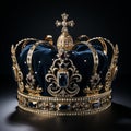 Photo of the queen\'s crown isolated on a plain background. Royalty Free Stock Photo