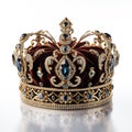 Photo of the queen\'s crown isolated on a plain background. Royalty Free Stock Photo