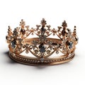 Photo of the queen\'s crown isolated on a plain background. Royalty Free Stock Photo