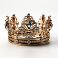 Photo of the queen\'s crown isolated on a plain background. Royalty Free Stock Photo