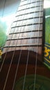 Old green acoustic guitar6