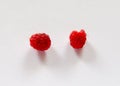 Photo of raspberries on a white background Royalty Free Stock Photo