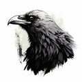 Raven Illustration In The Style Of Roa: High Contrast Artwork