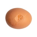 The Photo of a raw egg shell cracking Royalty Free Stock Photo