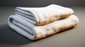 Photo-realistic 3d Model Of White Towel With Smooth Curves