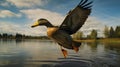 Photo-realistic Duck In Flight: Daz3d Style With Nikon D850