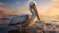 Photo Realistic Pelican: A Stunning Capture Of Beauty