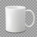 Photo realistic white cup isolated on the transparent