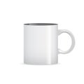 Photo realistic white cup mug isolated on the white background Royalty Free Stock Photo