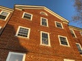 Red Brick Condominium Building in the Late Afternoon