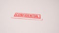 13 photo of red confidential stamp inscription secret concept Royalty Free Stock Photo