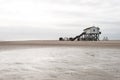 Photo of the rescuers house on the shore of the North Sea, Sankt Peter-Ording, Germany