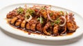 Delicious Grilled Octopus With Garlic And Onions