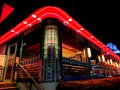 Retro Colorful Diner at Night