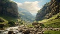 Dreamy Canyon In The Hindu Yorkshire Dales