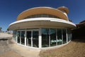 Photo of round building using a wide angle. Royalty Free Stock Photo