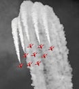 Royal air force red arrows precision flying team Royalty Free Stock Photo