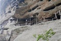 The ruins of ancient houses on the cliff, Wuyi Mountain, Fujian Province, China